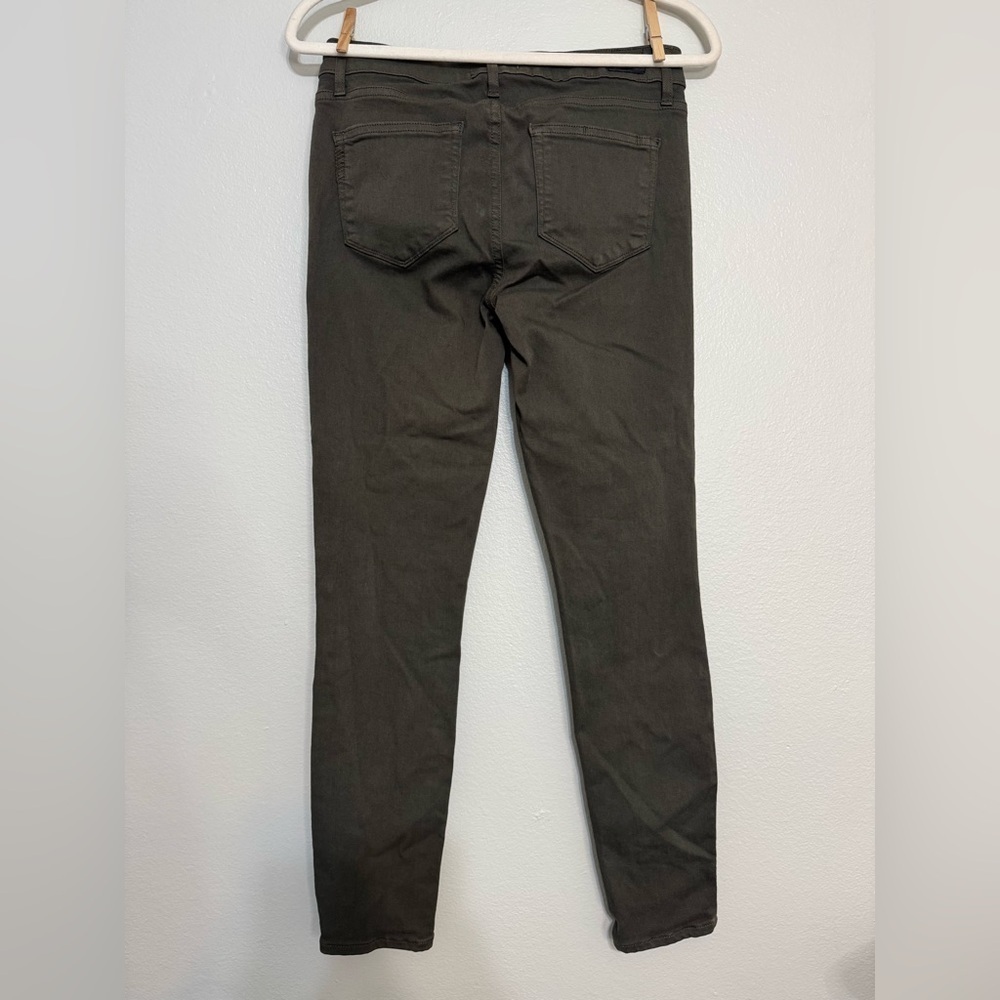 Paige Verdugo Ankle Jean in Dark Olive Green - 27 - Picture 3 of 4